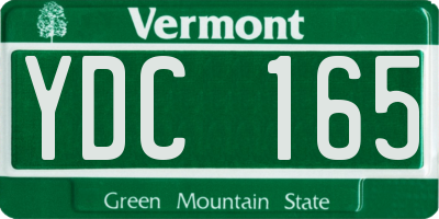 VT license plate YDC165