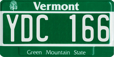 VT license plate YDC166