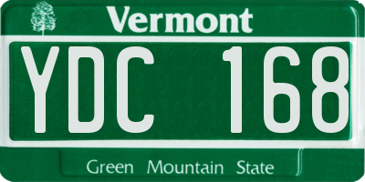 VT license plate YDC168