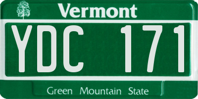 VT license plate YDC171