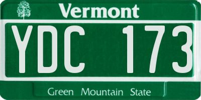 VT license plate YDC173