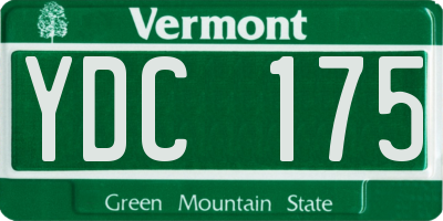VT license plate YDC175