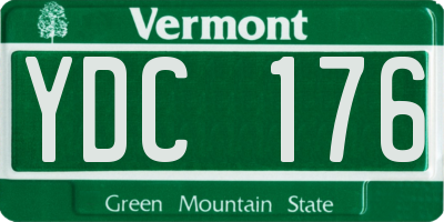 VT license plate YDC176