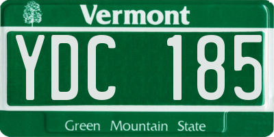 VT license plate YDC185