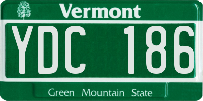 VT license plate YDC186