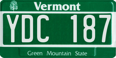 VT license plate YDC187