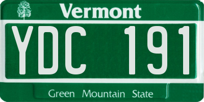 VT license plate YDC191