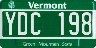 VT license plate YDC198