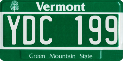 VT license plate YDC199