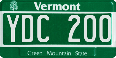 VT license plate YDC200