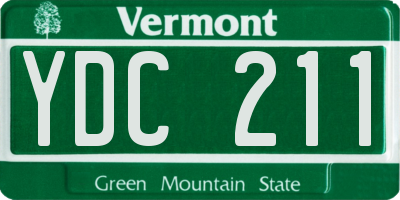 VT license plate YDC211