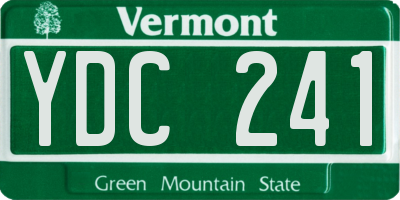VT license plate YDC241
