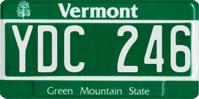VT license plate YDC246