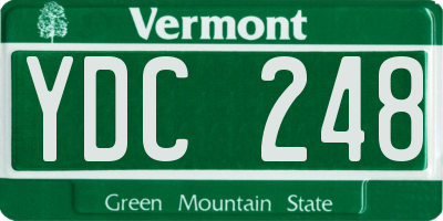VT license plate YDC248