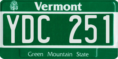 VT license plate YDC251