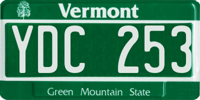 VT license plate YDC253