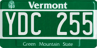 VT license plate YDC255