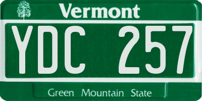 VT license plate YDC257