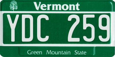 VT license plate YDC259