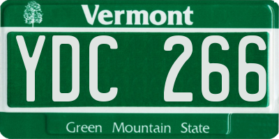 VT license plate YDC266