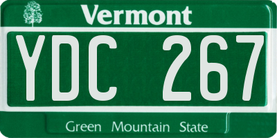 VT license plate YDC267