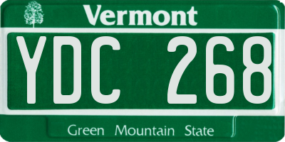 VT license plate YDC268