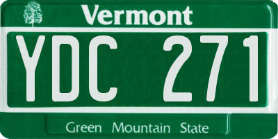 VT license plate YDC271