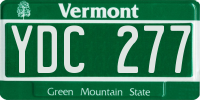 VT license plate YDC277