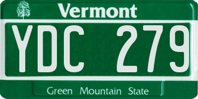 VT license plate YDC279