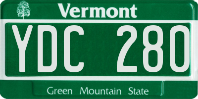 VT license plate YDC280