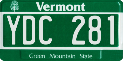 VT license plate YDC281