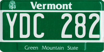 VT license plate YDC282