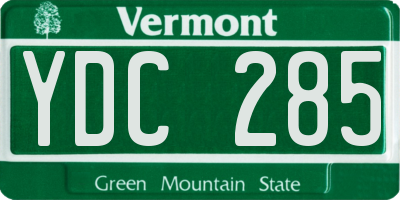 VT license plate YDC285