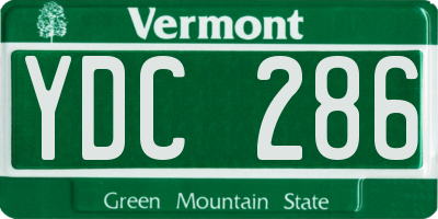 VT license plate YDC286