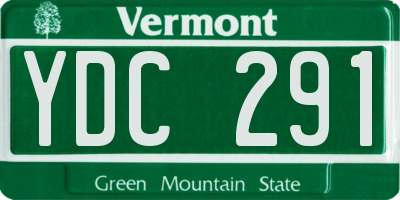 VT license plate YDC291