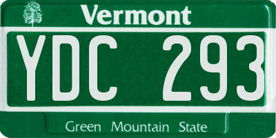 VT license plate YDC293