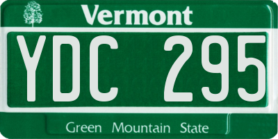 VT license plate YDC295