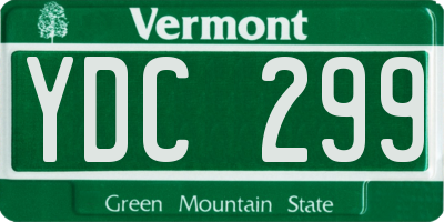 VT license plate YDC299