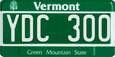 VT license plate YDC300