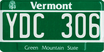 VT license plate YDC306