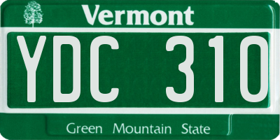 VT license plate YDC310