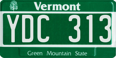 VT license plate YDC313