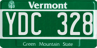 VT license plate YDC328