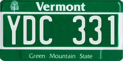 VT license plate YDC331
