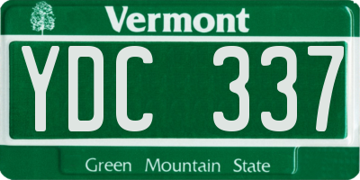 VT license plate YDC337