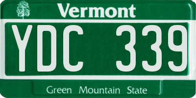 VT license plate YDC339