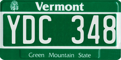 VT license plate YDC348