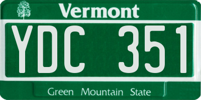 VT license plate YDC351