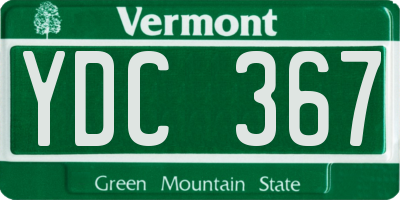 VT license plate YDC367
