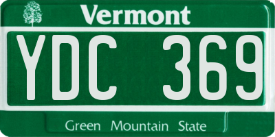VT license plate YDC369